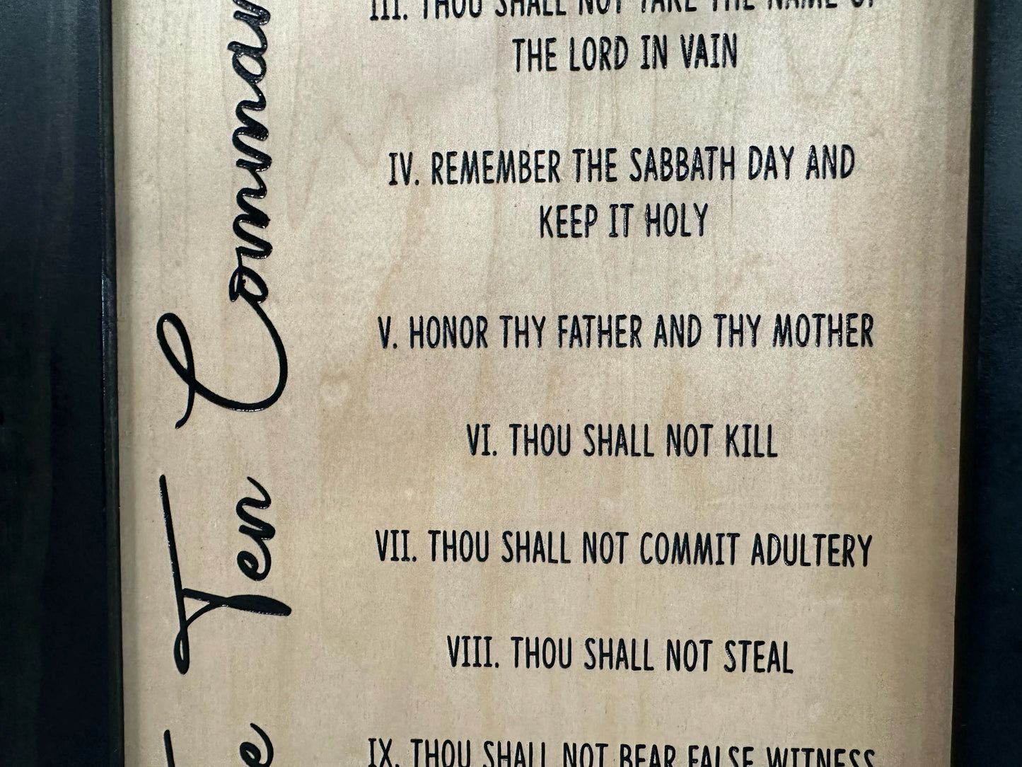 Concealed Ten Commandments Gun Cabinet