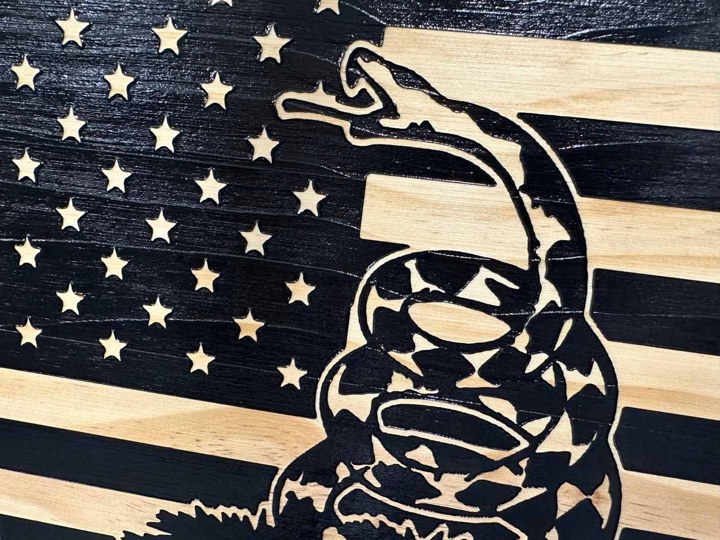 Patriotic Wall-Mounted Gun Cabinet Firearm Storage