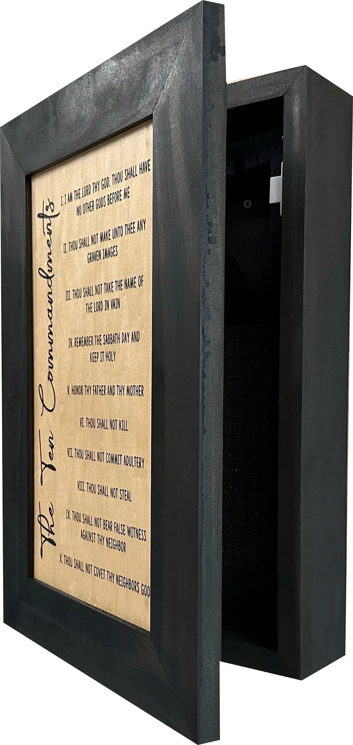 Ten Commandments Shadow Box Concealed Ten Commandments Gun Cabinet – Shadowopstactical.com