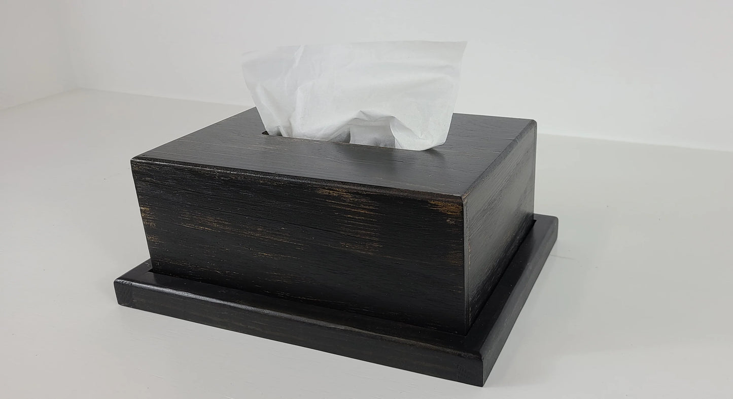 Wooden Hidden Gun Tissue Box
