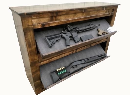 Floor Shelf Furniture with Hidden Firearms Compartment