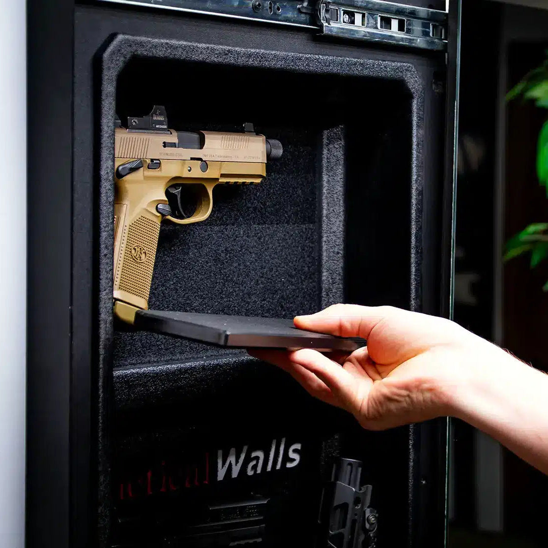 Frameless Concealment Mirror Hidden Gun Storage Safe