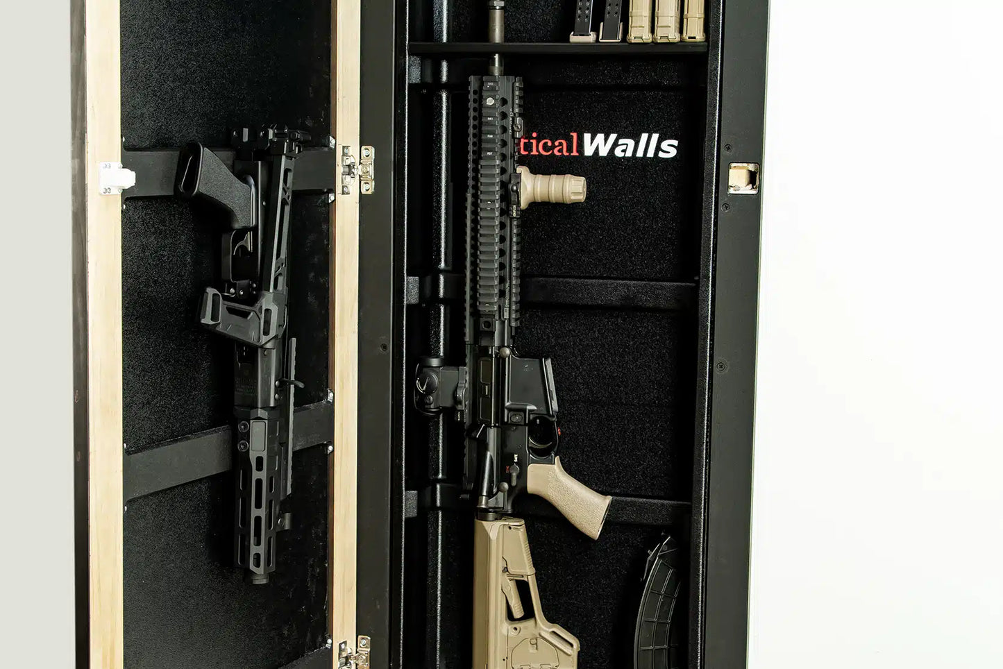 Framed Hidden Gun Mirror Secure Concealment Cabinet