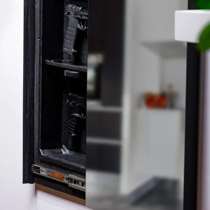 Frameless Concealment Mirror Hidden Gun Storage Safe