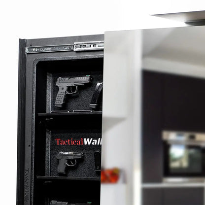 Frameless Concealment Mirror Hidden Gun Storage Safe