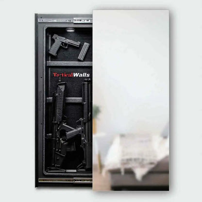 Frameless Concealment Mirror Hidden Gun Storage Safe