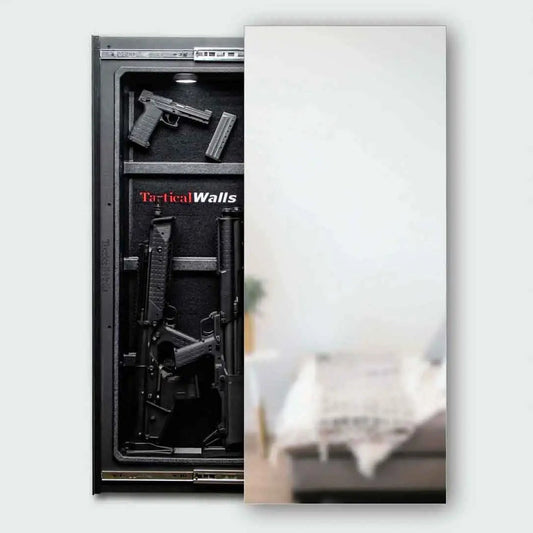 Frameless Concealment Mirror Hidden Gun Storage Safe