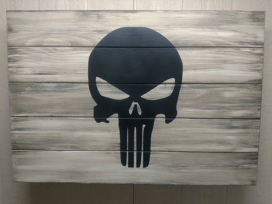 PUNISHER SKULL GUN CONCEALMENT WALL ART - LARGE