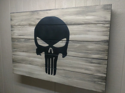 PUNISHER SKULL GUN CONCEALMENT WALL ART - LARGE