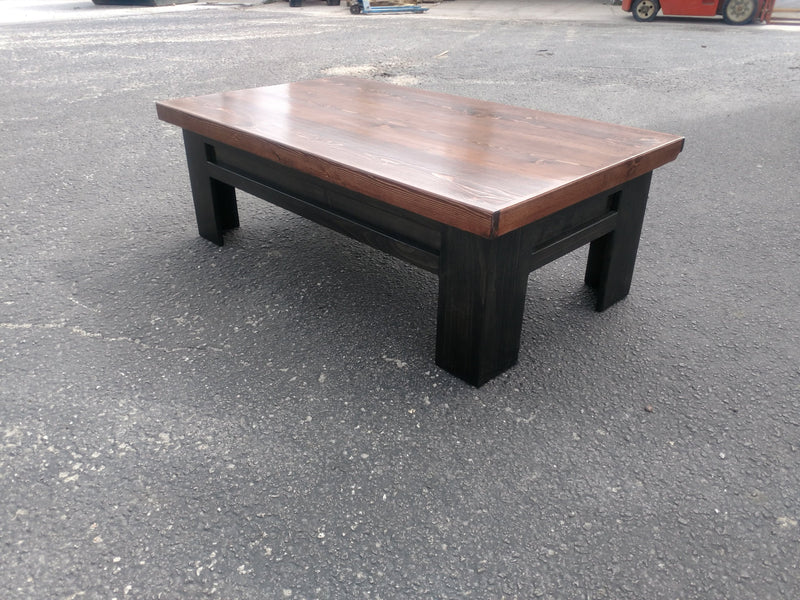 Modern Wooden Sliding Top Coffee Table