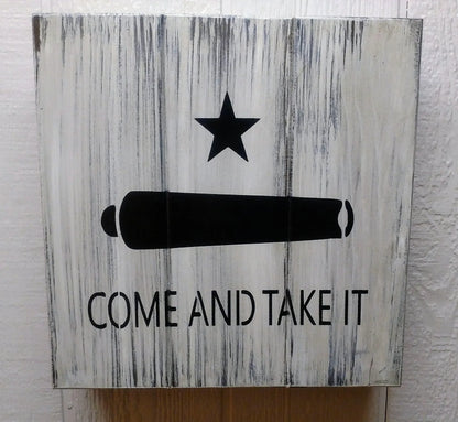 Come and Take It wall art box.