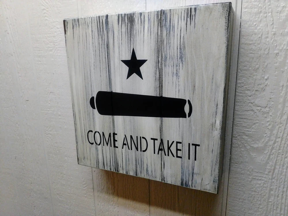 Come and Take It wall art box.