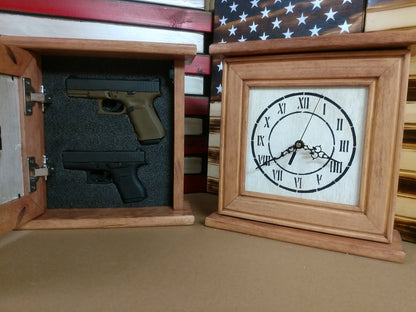 Peacemaker Wooden Hidden Gun Clock