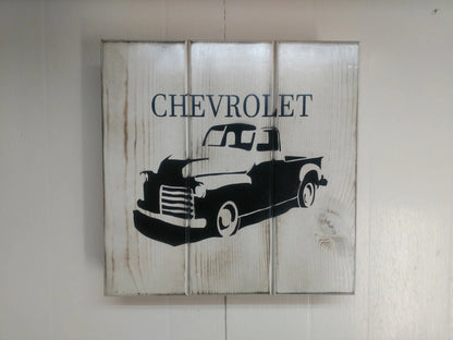 Chevrolet wall art box.