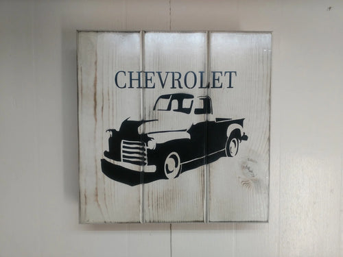 Chevrolet wall art box.