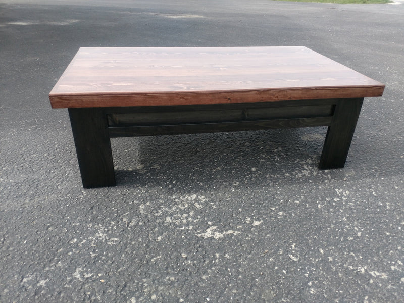 Modern Wooden Sliding Top Coffee Table