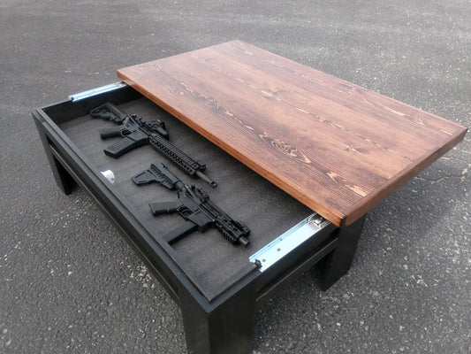 Modern Wooden Sliding Top Coffee Table