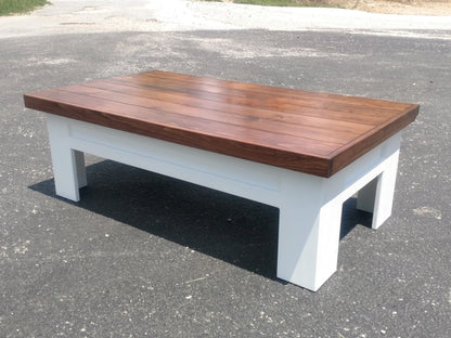 Modern Wooden Sliding Top Coffee Table