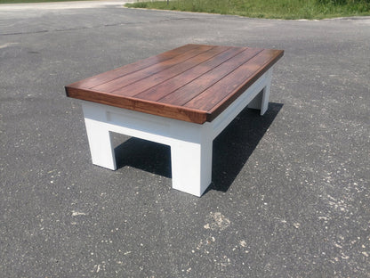 Modern Wooden Sliding Top Coffee Table