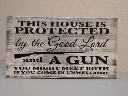 This House Is Protected Mini Concealment Wall Art Safe