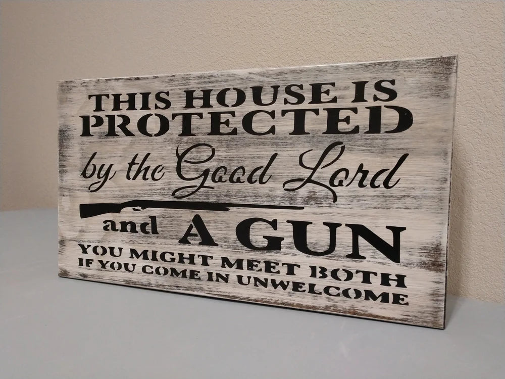 This House Is Protected Mini Concealment Wall Art Safe