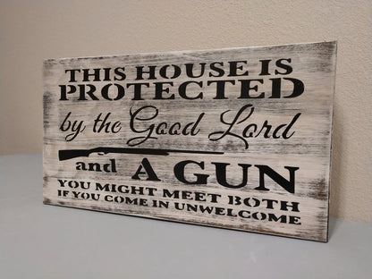 This House Is Protected Mini Concealment Wall Art Safe
