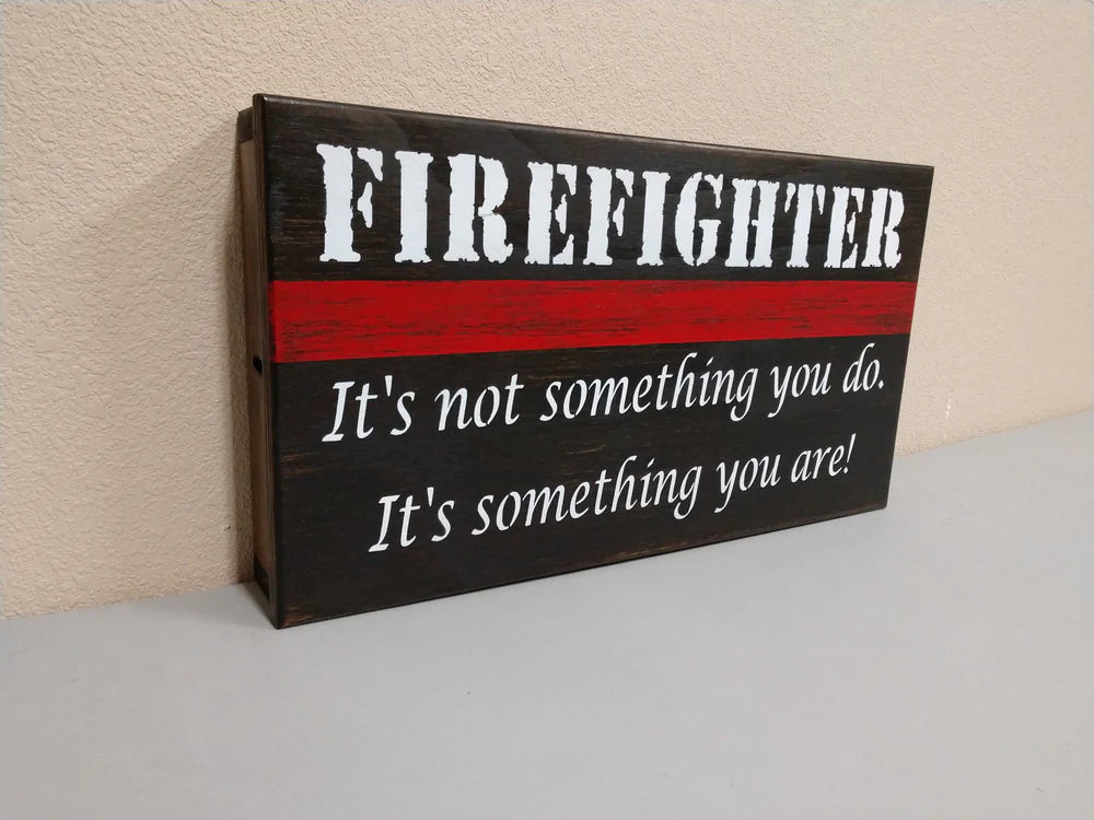 Mini Thin Red Line Firefighter Concealment Art