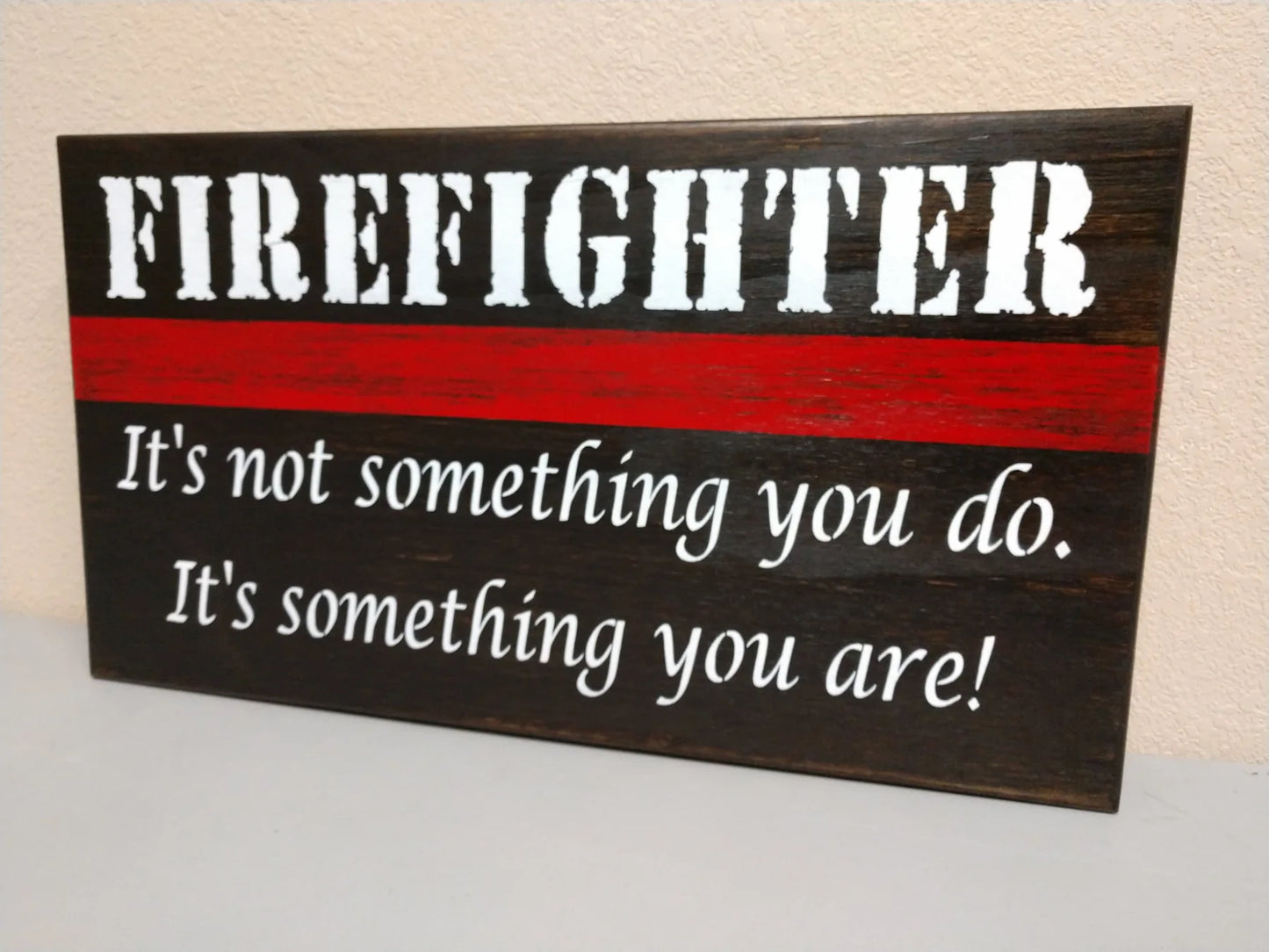 Mini Thin Red Line Firefighter Concealment Art