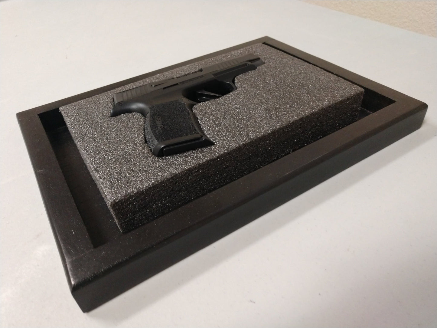 Wooden Hidden Gun Tissue Box