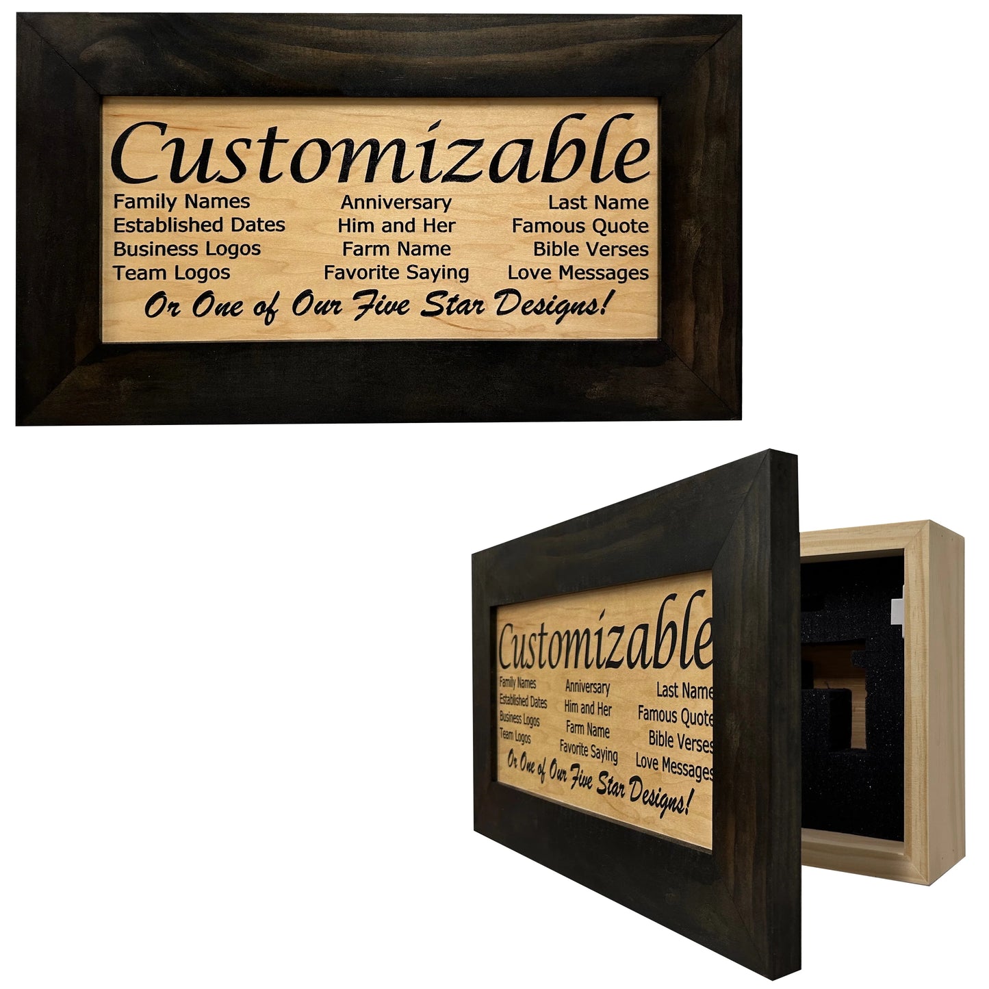 Black Natural Hidden Gun Safe