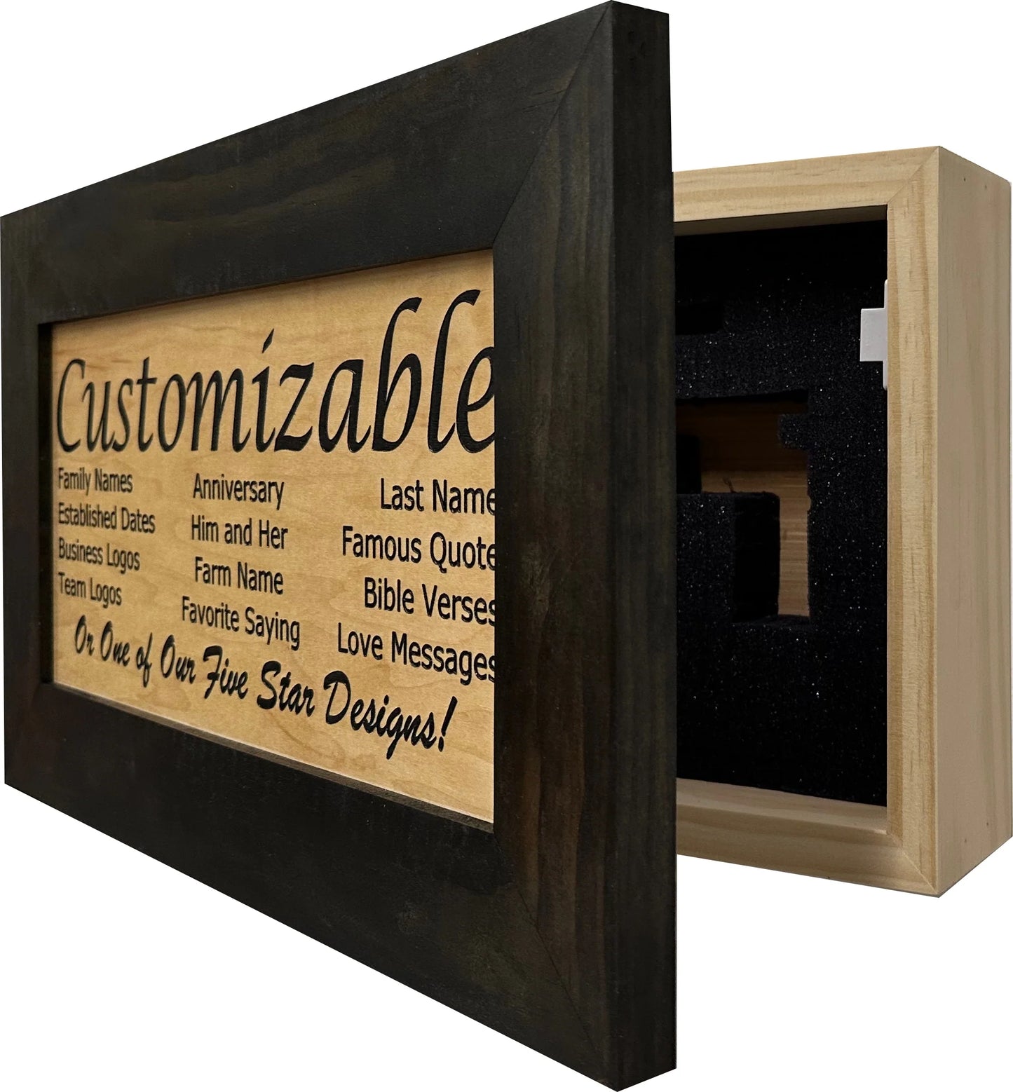 Black Natural Hidden Gun Safe