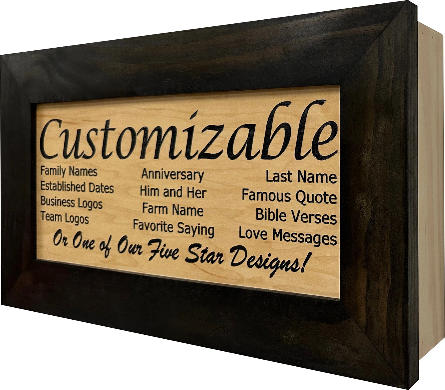 Black Natural Hidden Gun Safe