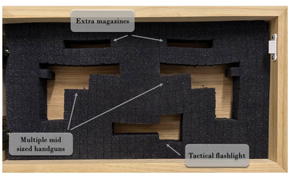 Patriotic Wall-Mounted Gun Cabinet Firearm Storage