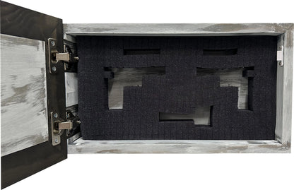 Custom Distressed Hidden Gun Cabinet
