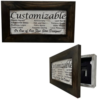 Custom Distressed Hidden Gun Cabinet