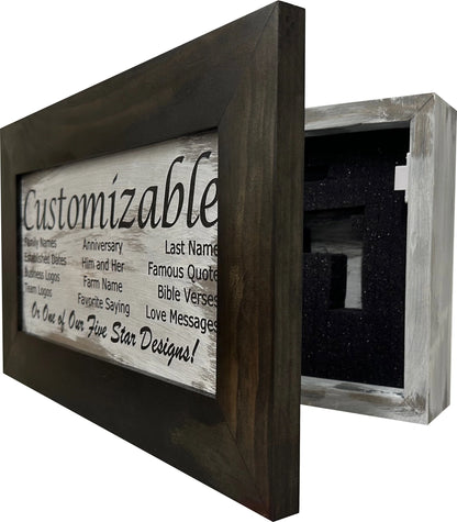 Custom Distressed Hidden Gun Cabinet