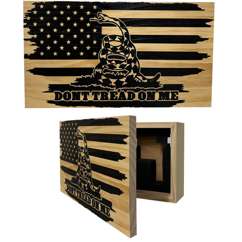 Patriotic Wall-Mounted Gun Cabinet Firearm Storage