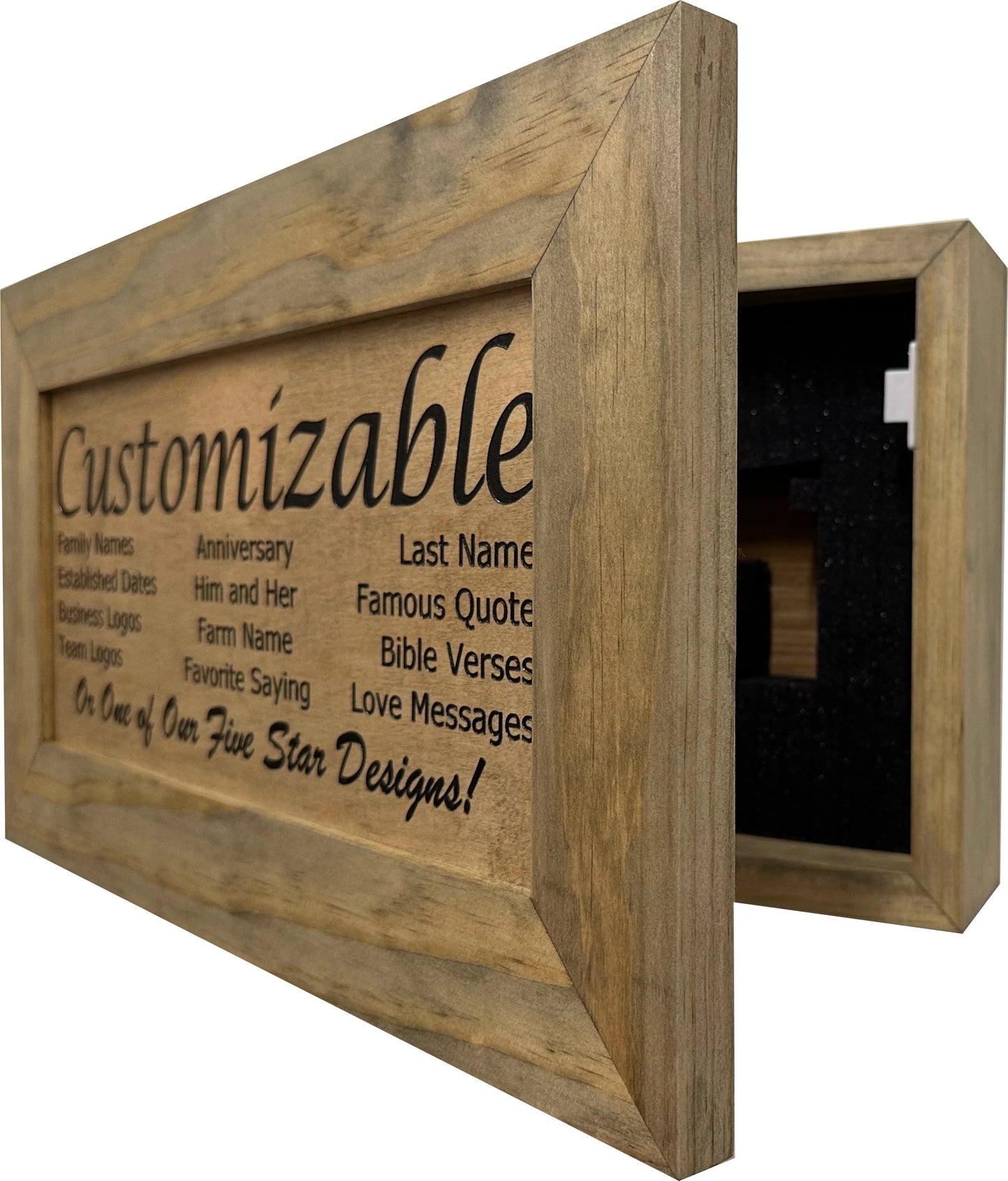 Ebony Decorative Gun Safe Cabinet