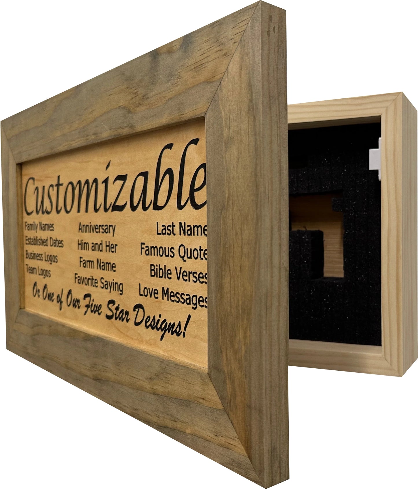 Ebony Natural Hidden Gun Safe