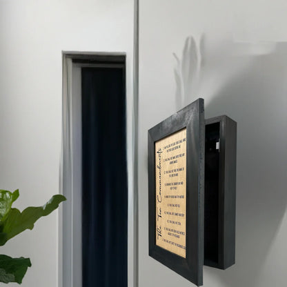 Concealed Ten Commandments Gun Cabinet