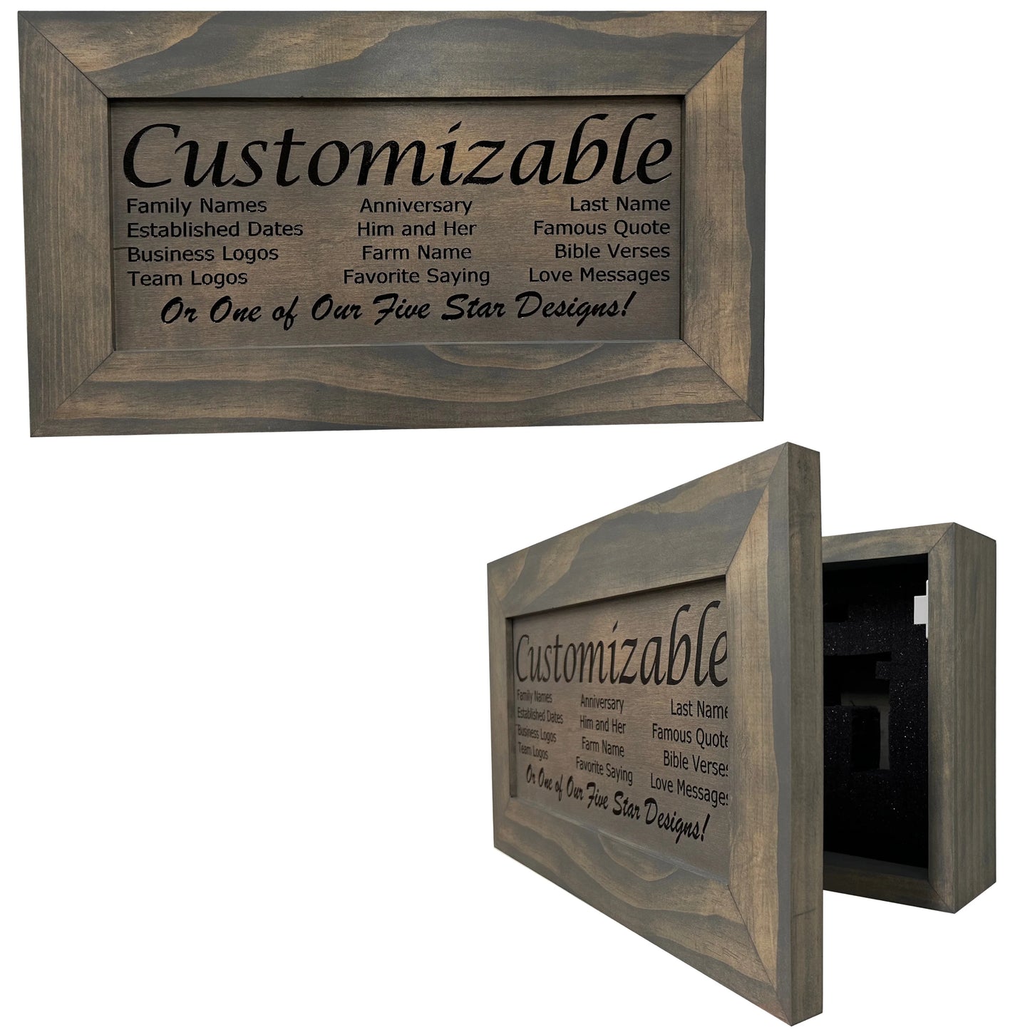 Custom Gray Gun Cabinet Safe