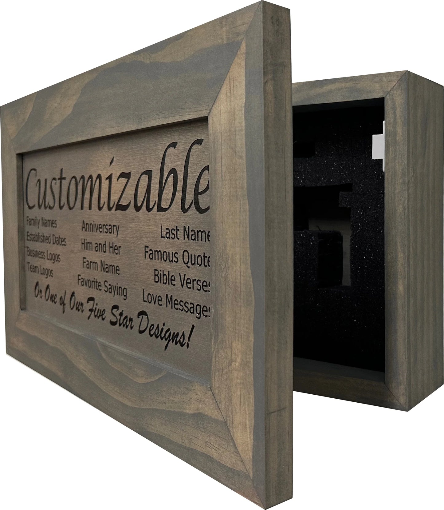 Custom Gray Gun Cabinet Safe