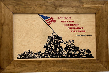Iwo Jima Flag Gun Cabinet Firearm Storage