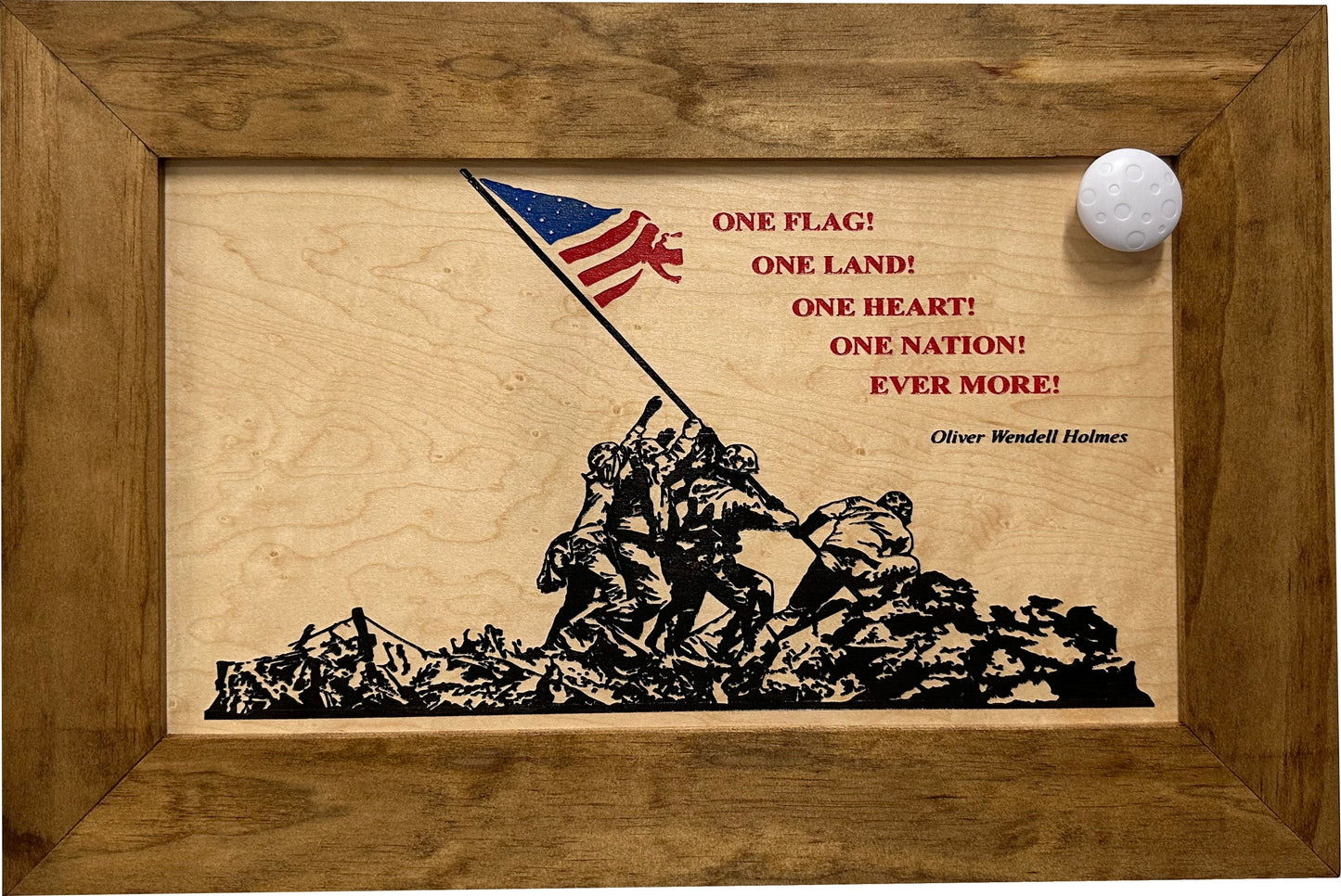 Iwo Jima Flag Gun Cabinet Firearm Storage