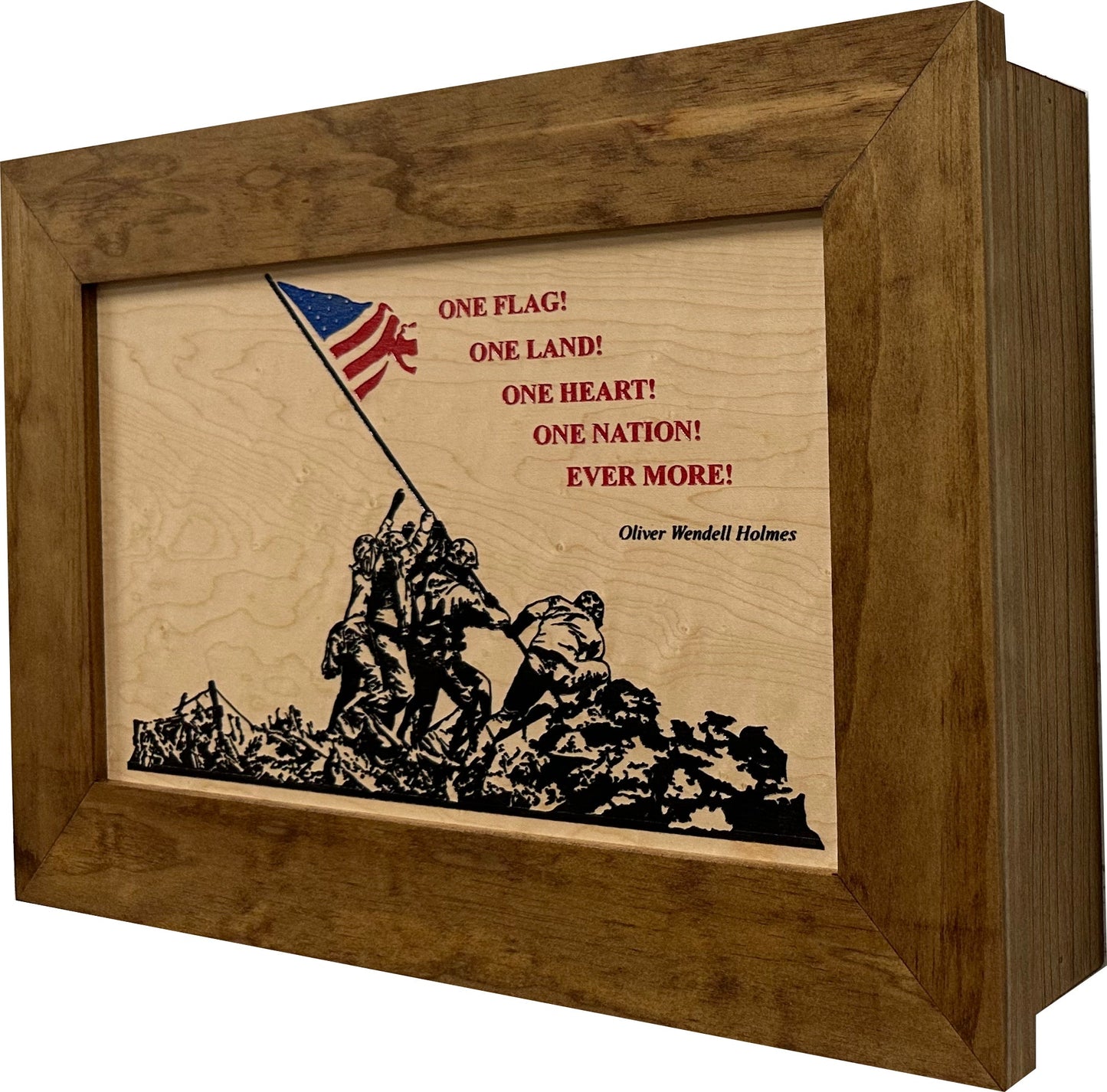 Iwo Jima Flag Gun Cabinet Firearm Storage