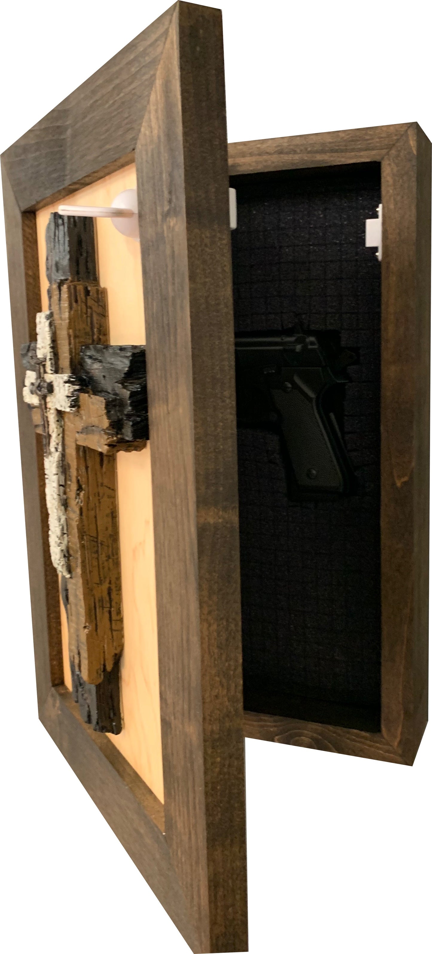 Three Layered Cross Gun Cabinet Firearm Storage