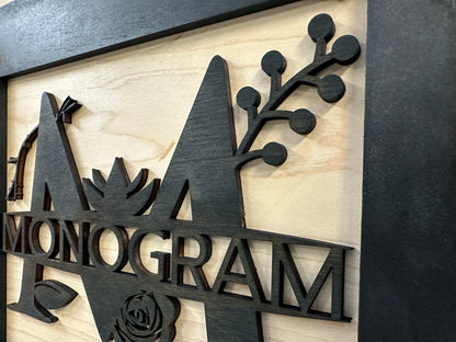 Monogram Last Name Gun Cabinet