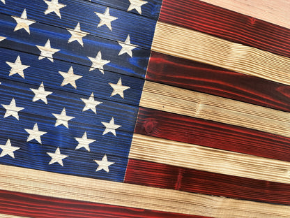 Large American Flag Gun Cabinet Firearm Storage