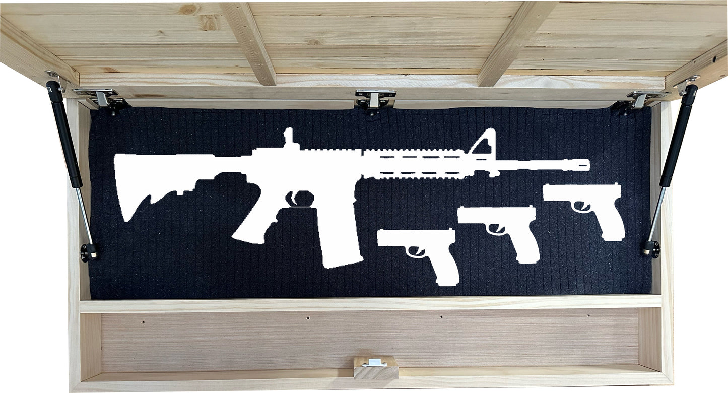 Large American Flag Gun Cabinet Firearm Storage