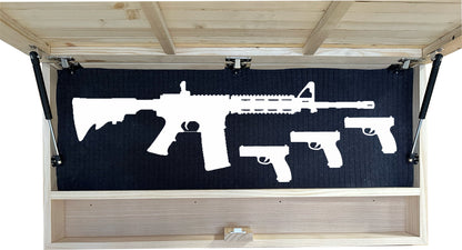 Large American Flag Gun Cabinet Firearm Storage